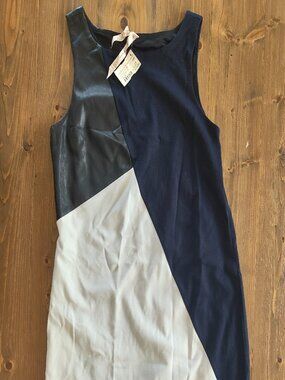 Lyn Evans Colorblock Sleeveless Dress | Size M | Made in USA